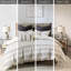 Housse de couette pour grand lit en coton avec attache 100% pure et gris anthracite-124582867