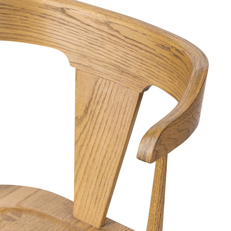 Garth Solid Wood Bar Stool, Sandy Oak, Bar Stool (29" Seat Height)