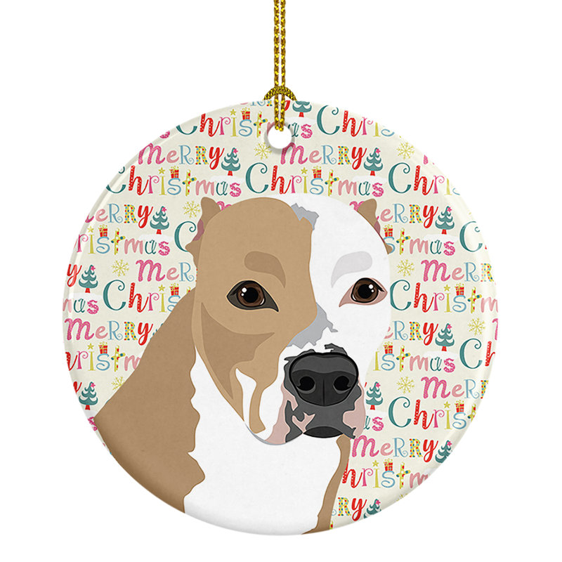 Ornement suspendu en céramique Pit Bull 4
