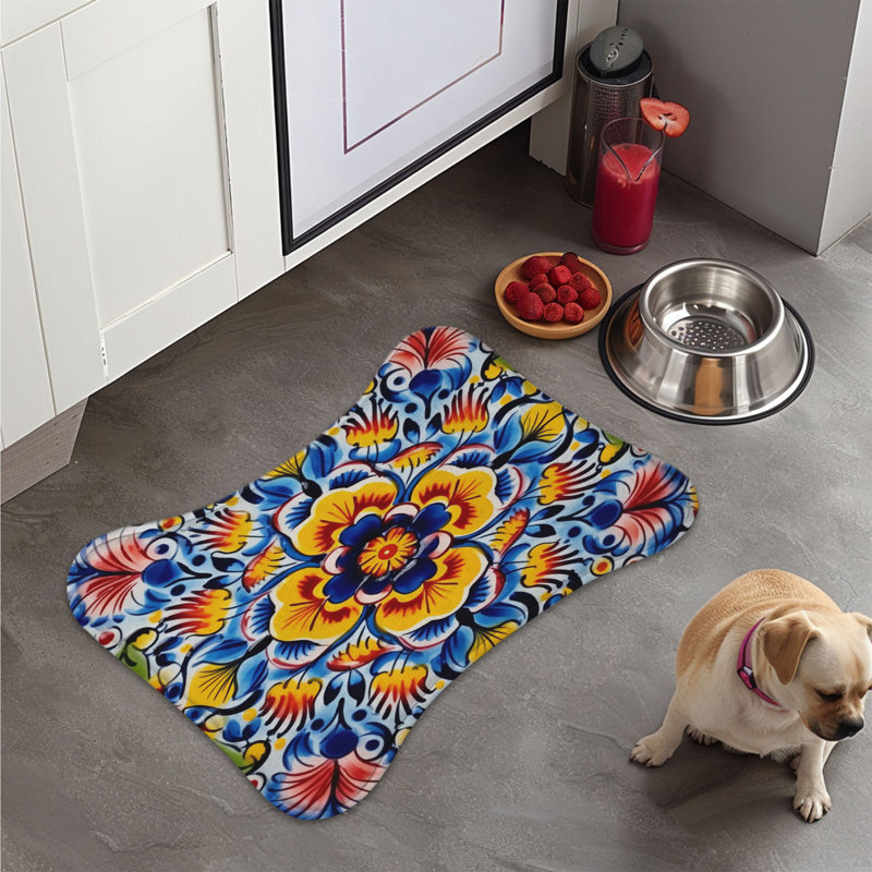 Ceramic Art - 1 Piece Bone Shape Feeding Mat