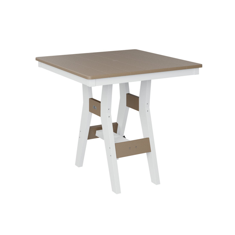 Table de bar berlinoise berlinoise, H 35,5 po x l 33 po x P 33 po, Bois vieilli