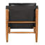 Chaise Luther, cuir noir ébène