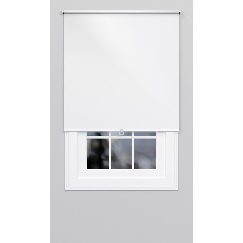Cut to Size Cordless Blackout Roller Blind, 190 cm L x 140 cm W, White