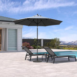 132'' Market Umbrella with Crank Lift Counter Weights Included