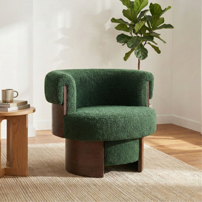 Fauteuil demi-tonneau pivotant 32 po Modern