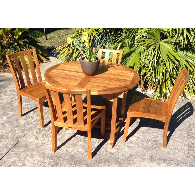 Claris Outdoor Teak Dining Side Chair