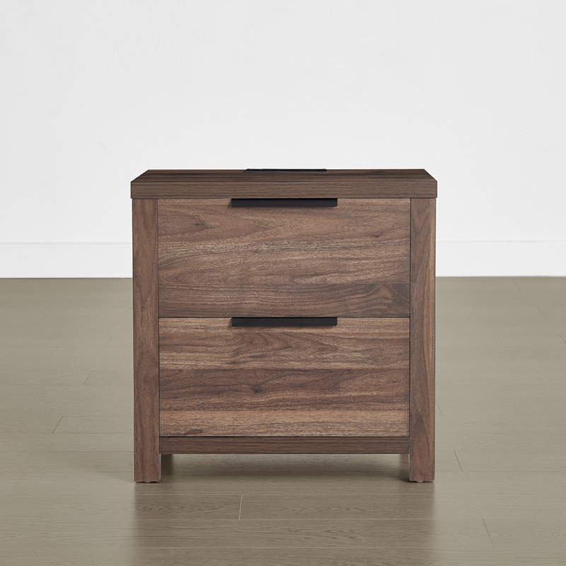 Farmhouse Style Nightstand, Walnut