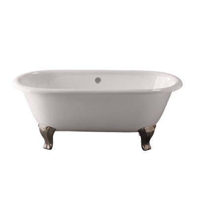 P1115 Como Cast Iron with 5' Double Ended Deco Leg Tub without Drillings