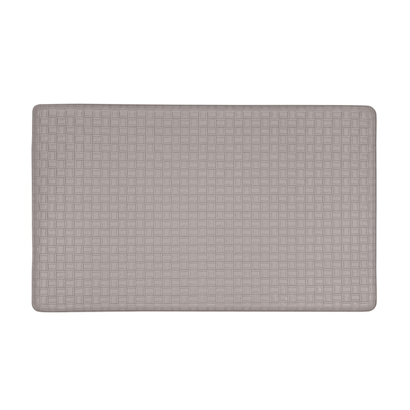 Tapis tissé gaufré anti-fatigue, Gris, Rectangle 1 pi 6 po x 2 pi 6 po