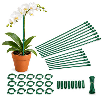  Piquets de plantes réglables, paquet de 16 avec pinces et attaches