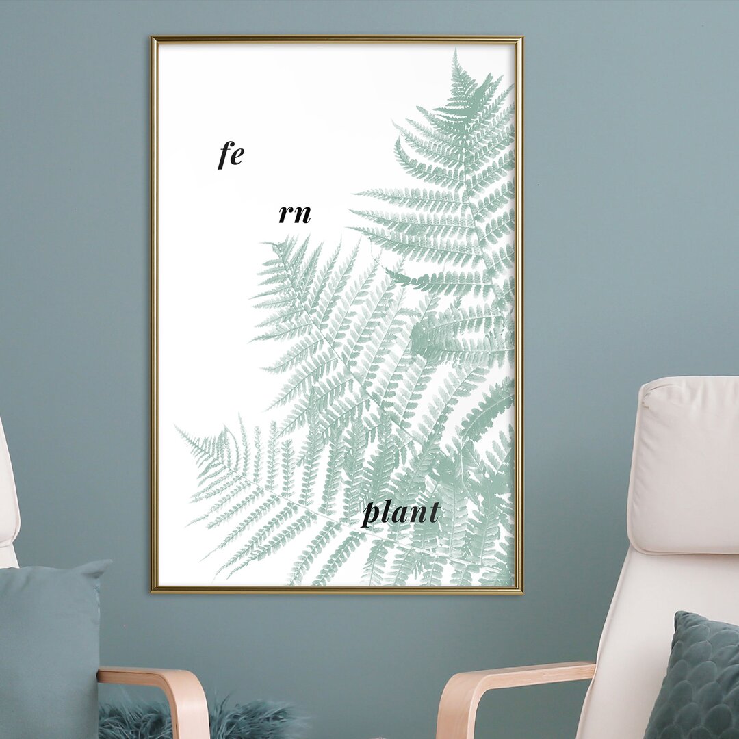 Gerahmtes Poster Pale Green Fern