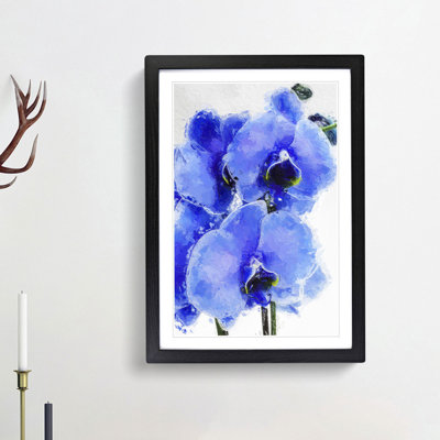 Orchid Flowers in Abstract - Picture Frame Painting Print