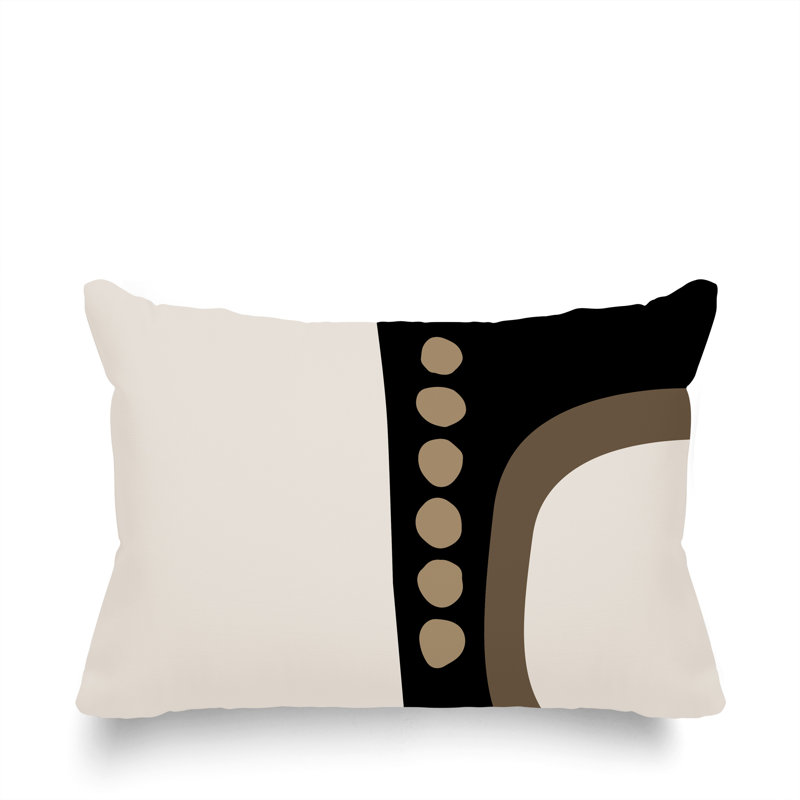 Coussin lombaire réversible intérieur / extérieur Sofi Minimalist, H 18 po x l 25 po, Crème, crème