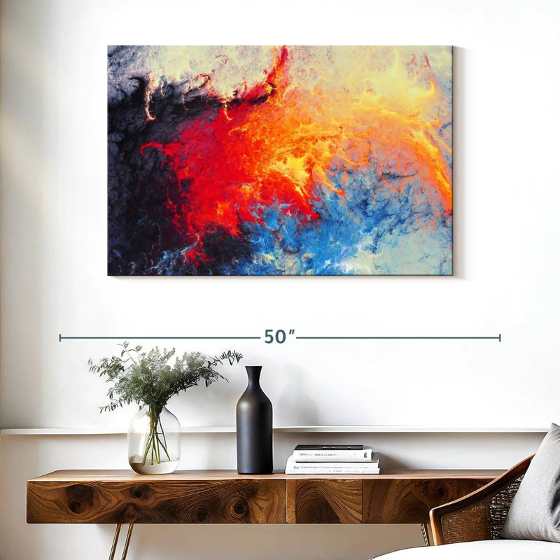 Avery Ice Flame Abstract, 26" H x 39" W