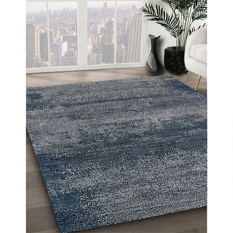 Tapis 100% moderne de style Mid-Century lavable à la machine 374, Rond 3 pi