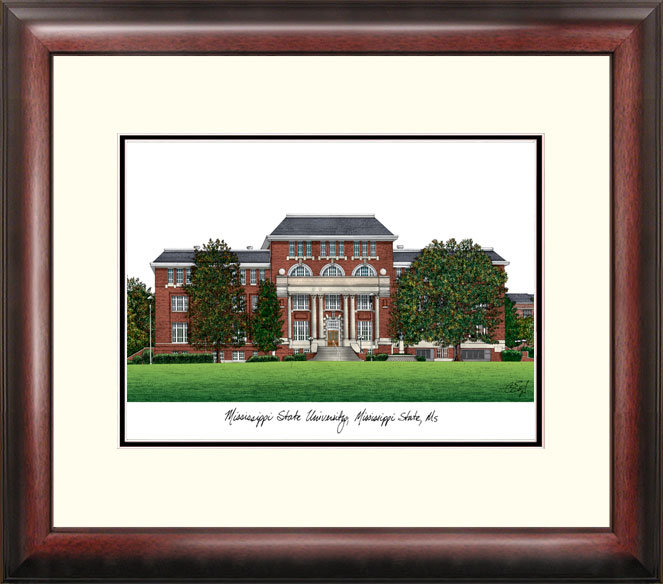 Alumnus lithographique, reproduction de photo encadrée NCAA, Mississippi State Bulldogs