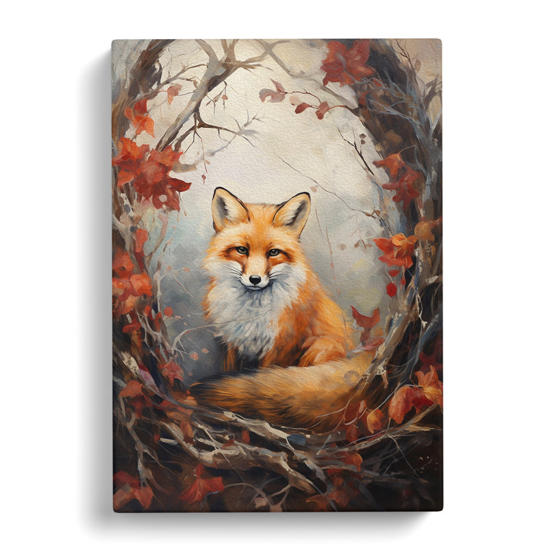 Fox Romanticism No.2 - Wrapped Canvas, 76cm H x 50cm W x 3cm D