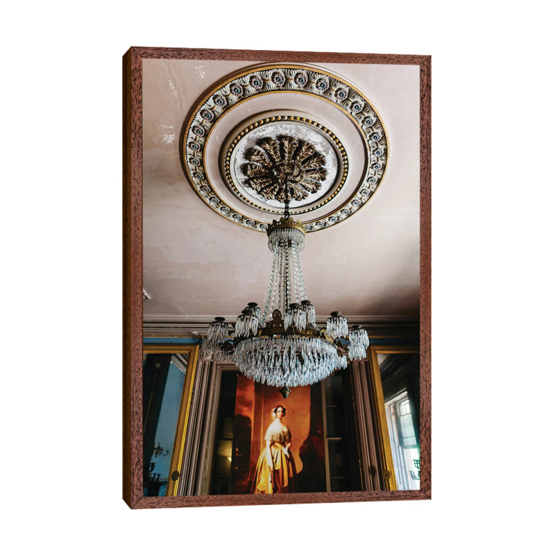 Charleston Chandelier VI by Bethany Young - Print on Canvas, Classic Brown Wood Framed, 101.6cm H x 66.04cm W x 3.81cm D