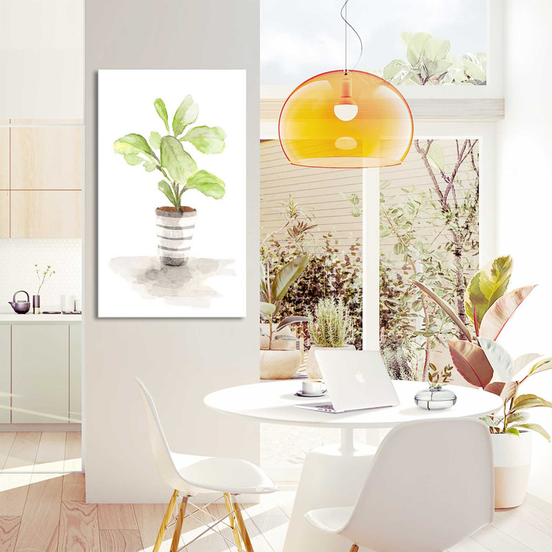 «Fiddle Fig Tree I» par Lanie Loreth - Peinture, Toile tendue, H 48 po x l 28 po x P 1,5 po