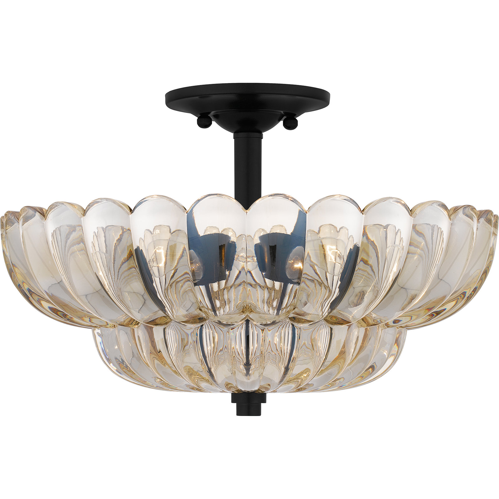 Libbie 4-Light Mottled Cocoa Semi-Flush Mount