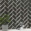 Rivella Herringbone 11 in. x 14 in. Glossy Glass Mosaic Wall Tile-36931019