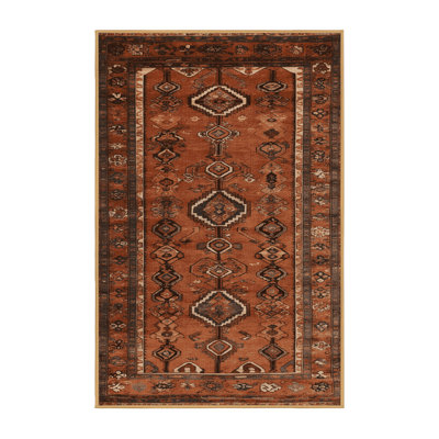 Machine Washable Persian Brown Area Rug