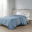 Surdimensionnée en duvet synthétique avec garniture en satin bleu ardoise double / grand-118023357-118023359