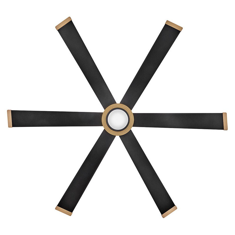Hinkley Andros LED Ceiling Fan, Matte Black, Matte Black