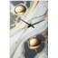 Horloge murale abstraite à motif géométrique abstrait en métal doré et blanc IV-106134331