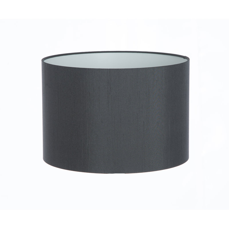 Polyester Drum Lamp Shade ( Screw On ), Charcoal, 30cm H x 50cm W x 50cm D