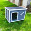 Maison pour chiots en bois 40,59 po - Extérieur et imperméable à l'eau et stable pour chenil Assemblage facile en 5 minutes pour les animaux de compagnie