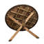 Brigman Round Solid Wood Top Metal Base Dining Table