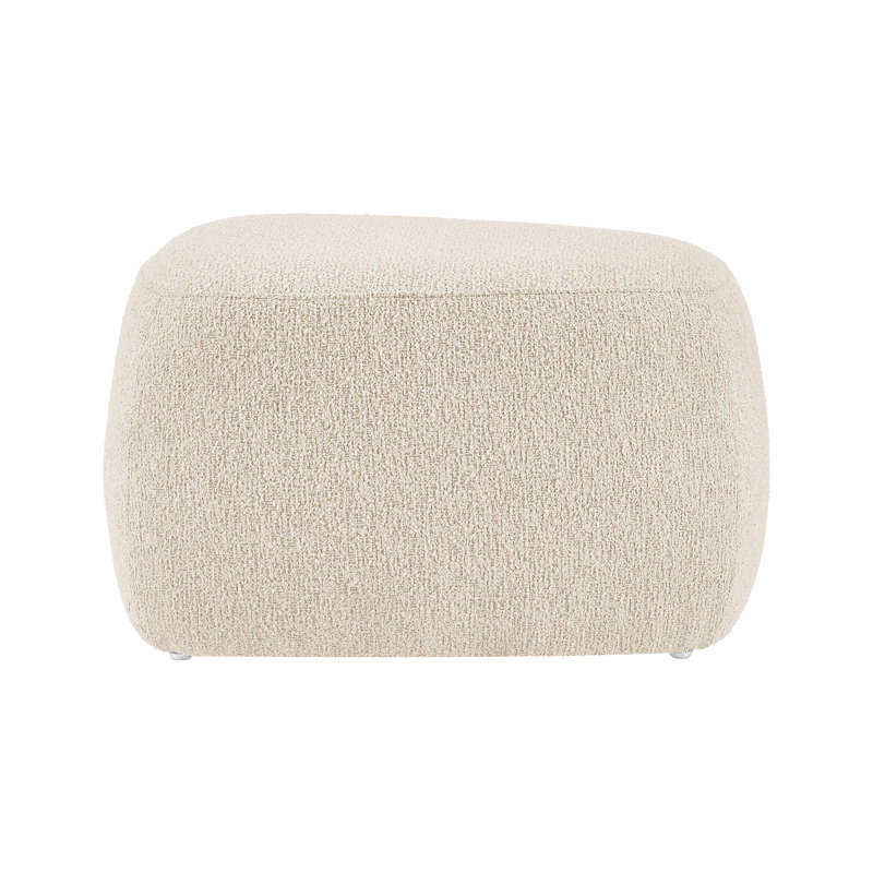 Endiya Upholstered Ottoman, Beige