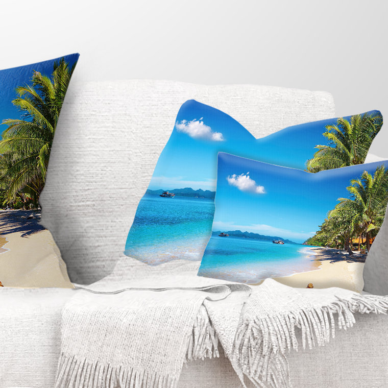 Coussin Tropical Beach - Sea & Shore, Rectangulaire, 12 po x 20 po