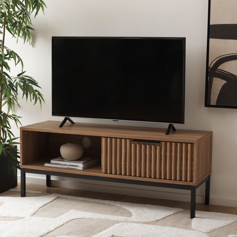 Meuble télé avec rangement 46,85 po Raoul, Chêne / noir
