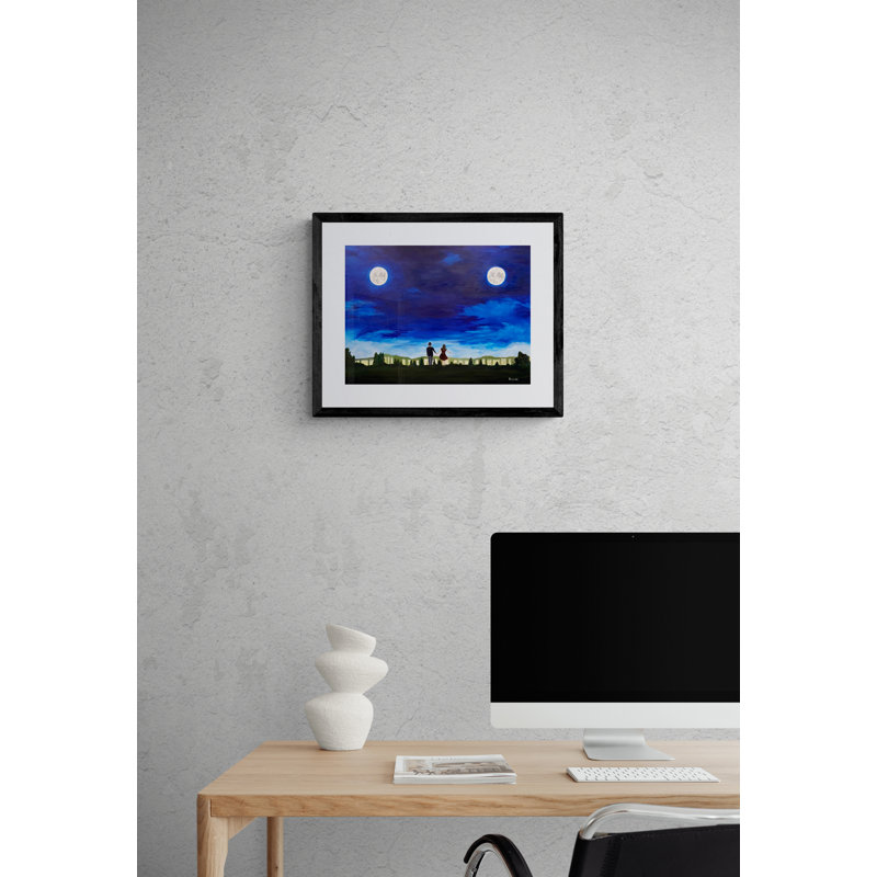 Seeing Double Print by Tom Blood, Black Framed Paper, 16" H x 20" W