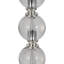 Lampe de table décorative en verre pour décor de salon - Élégante lampe de bureau pour chevet de chambre à coucher - Ensemble de 2, 22 po, argent