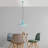 Elegant Turquoise Chandelier, Adjustable Height 11.8 x 7.9 inches | Metal Body, Max 40 W E27 Socket | Ideal for Dining Room, Living Room, & Entryway | Modern Design, Stylish Decor, Easy Installation-1200148700-1200148696
