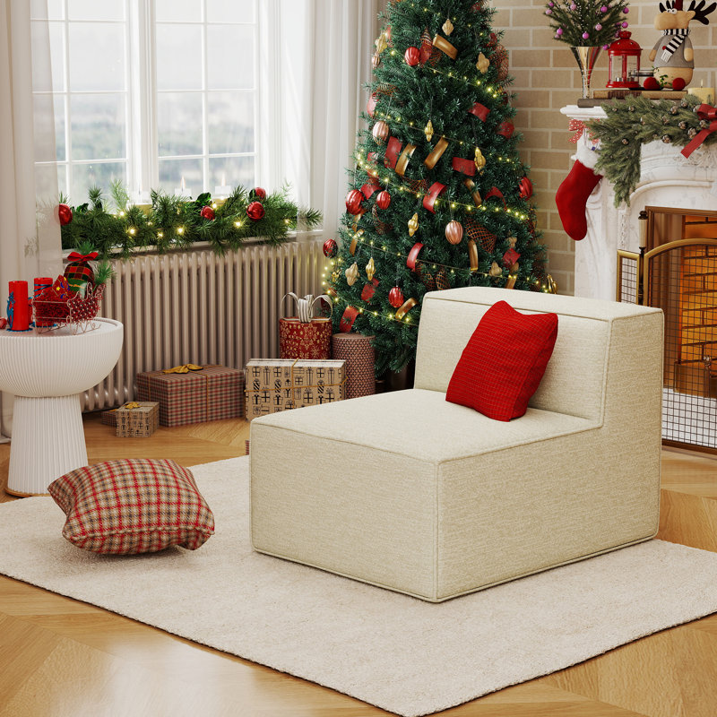Fauteuil de coin Compression Comfy Cloud, Blanc