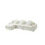 Canapé de coin en laine d'agneau blanche moelleuse de 129,8 pouces-241844426-241844439
