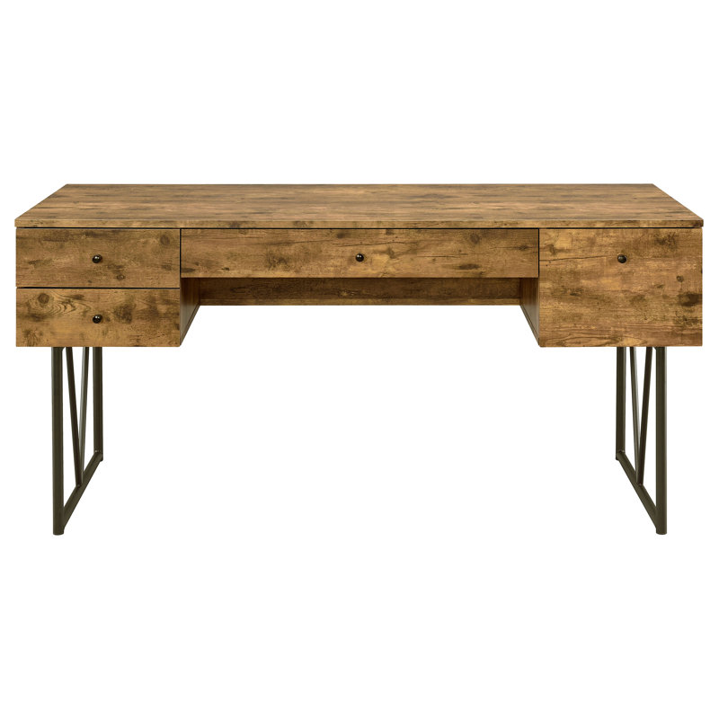Bureau d'écriture à 4 tiroirs, Brun muscade