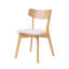Chaise de salle à manger moderne en bois d'hévéa avec siège rembourré Hana-732930945-732930959