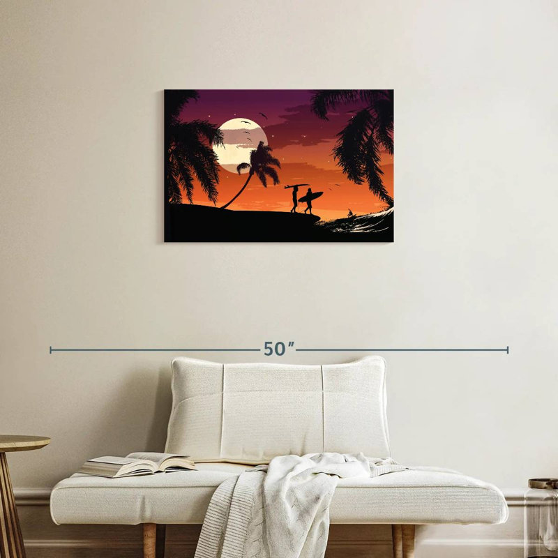 Surfeurs de nuit tropicaux Gillard, H 20 po x l 30 po