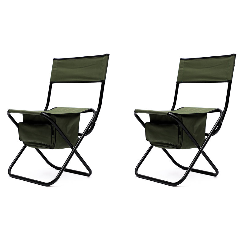 2 chaises de pique-nique avec rangement, capacité de charge portative de 280 lb, matériau en tissu et en tissu, sac en tissu durable, aucune installation requise