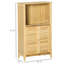 Armoire de salle de bain en bambou avec tablette ouverte
