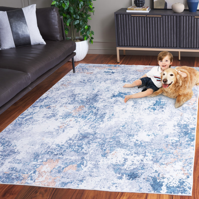 Sumentra Monica Performance Machine Washable Abstract Rug, Rectangle 5' x 8'