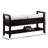 Shoe Bench With Beige Upholstery And Shelf Storage Options