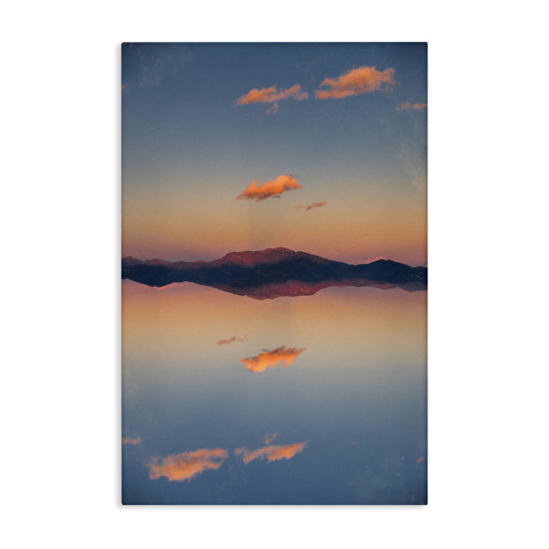 Toile à symétrie verticale Sunset, conception par Robin Vandenabeele, H 24 po x l 16 po