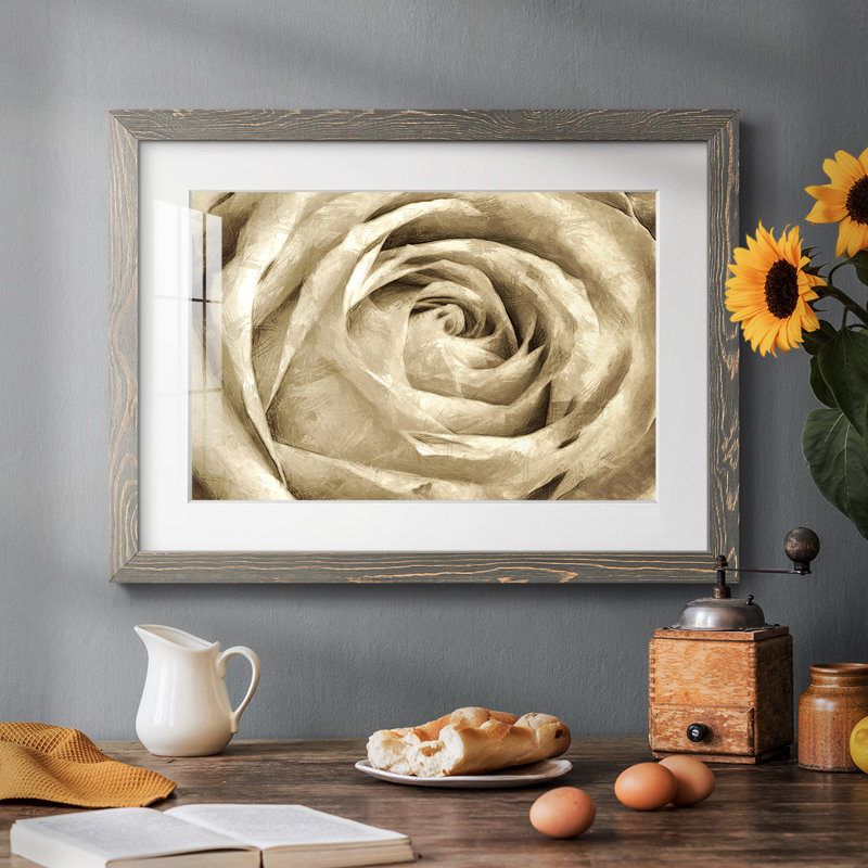 Fleur murale neutre IV, H 28 po x l 42 po x P 1,5 po, Gris
