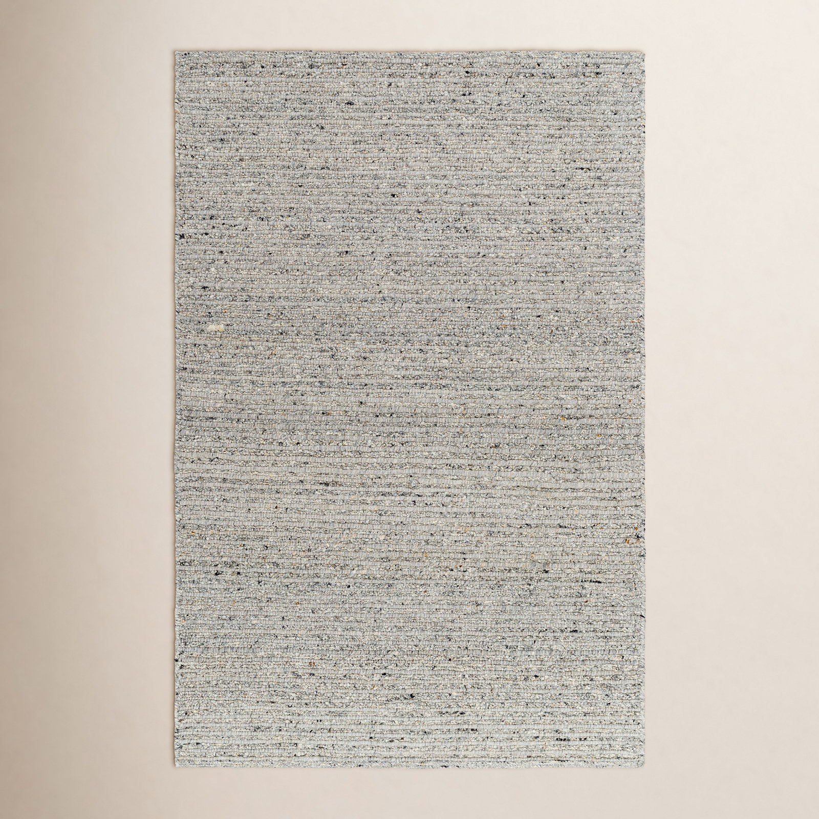 Joly Hand-Woven Gray Striped Rug, Gray, Rectangle 9' x 12'